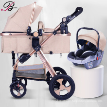Baby Stroller 3 In 1 For 0-3 Years Baby Prams With Removable Shopping Basket